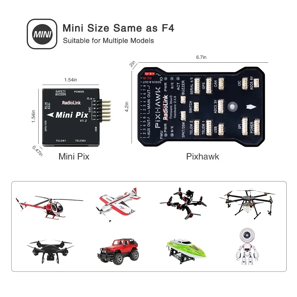 Radiolink New Mini PIX V1.2 ชุ - Drone Racing Flight Controller บทวิจารณ์และราคา