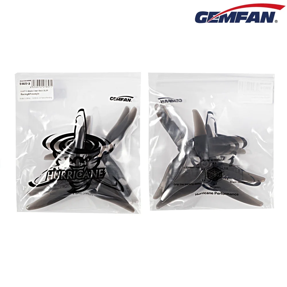 ใบพัด Gemfan JB Hurricane 5147 - Drone Racing Propeller บทวิจารณ์และราคา